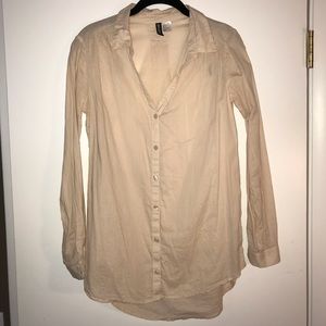 Tunic cream button down
